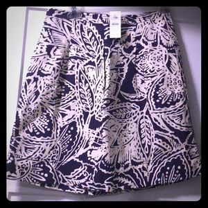 Anne Taylor LOFT Purple & Cream Skirt